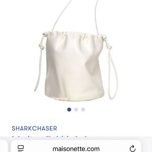 SHARKCHASER by Victoria Beckham white bucket bag